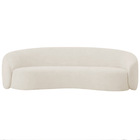 Sofá 3 Lugares 180cm Orgânico Luxo Recepção Amore Bouclé - Be