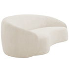 Sofá 3 Lugares 180cm Orgânico Luxo Recepção Amore Bouclé - Be