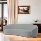 Sofá 3 Lugares 180cm Orgânico Luxo Recepção Amore Bouclé - Ci