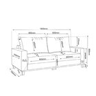 Sofá 3 Lugares 180cm Veludo Lívia / Ares / Alpino