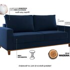 Sofá 3 Lugares 180cm Veludo Lívia / Ares / Alpino