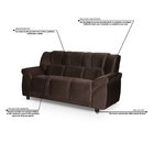 Sofá 3 Lugares 184cm Cordoba  Marrom