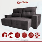 Sofá 3 Lugares 190 Cm Retrátil Molas Bonnel Reclinável D28 Es