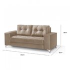 Sofá 3 Lugares 198cm Topázio  Bege