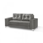 Sofá 3 Lugares 198cm Topázio Nabas Cinza