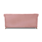 Sofá 3 Lugares 2,00 M Veludo Rosa Com Pés De Madeira E 2 Almo