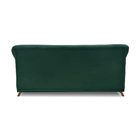 Sofá 3 Lugares 2,00 M Veludo Verde Floresta Com Pés De Madeir