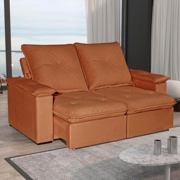 Sofá 3 Lugares 2,00m Retrátil E Reclinável Venus Bom Pastor