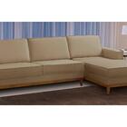 Sofá 3 Lugares 2,10m Living Com Chaise Lavinia Linho Bege Ado