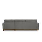 Sofá 3 Lugares 2,10m Living Com Chaise Ld Gabi Linho Cinza Ma