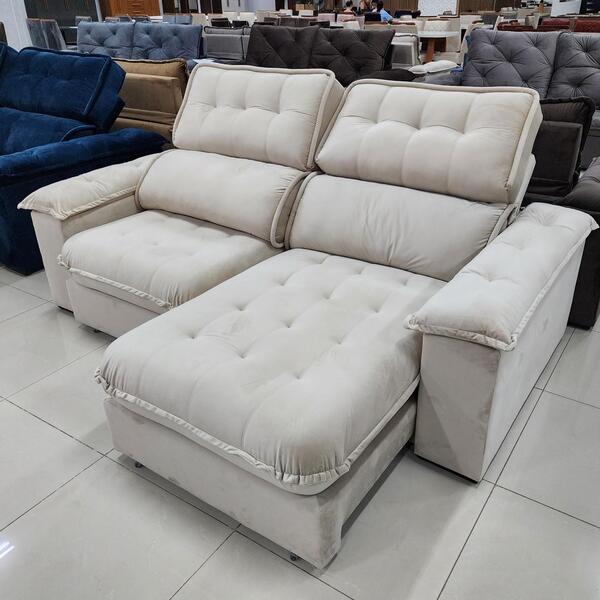 Sofá 3 Lugares 2,10m Retrátil E Reclinável Girona Bom Pastor