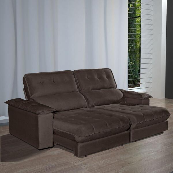 Sofá 3 Lugares 2,10m Retrátil E Reclinável Girona Bom Pastor