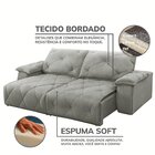 Sofá 3 Lugares 2,10m Retrátil E Reclinável Texas - Coliseu Cr