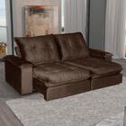 Sofá 3 Lugares 2,10m Retrátil E Reclinável Zyan Bom Pastor