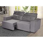 Sofá 3 Lugares 2,1m Recli E Retr Cristalflex Tóquio Cinza