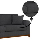 Sofá 3 Lugares 2,20m Linho Cinza Living Slim Vintage  Grafite