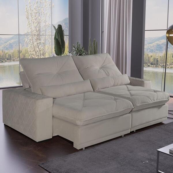 Sofá 3 Lugares 2,30m Retrátil E Reclinável Átila Bom Pastor