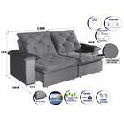 Sofá 3 Lugares 2,30m Retrátil E Reclinável Canyon Bom Pastor