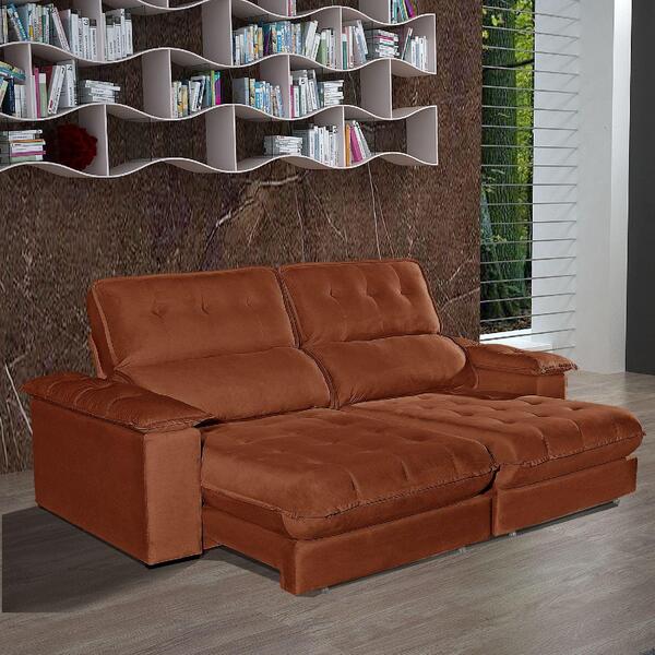 Sofá 3 Lugares 2,30m Retrátil E Reclinável Girona Bom Pastor