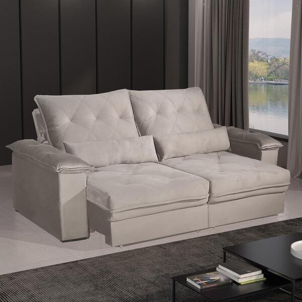 Sofá 3 Lugares 2,30m Retrátil E Reclinável West Bom Pastor