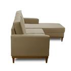 Sofá 3 Lugares 2,60m Living Com Chaise Lavinia Linho Bege Ado