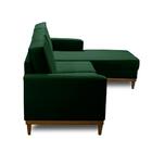 Sofá 3 Lugares 2,60m Living Com Chaise Ld Gabi Linho Verde Ma