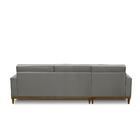 Sofá 3 Lugares 2,60m Living Com Chaise Le Gabi Linho Cinza Ma