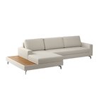 Sofá 3 Lugares 2,92m Com Chaise Esquerdo E Mesa Apoio Lateral