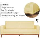 Sofa 3 Lugares 200 Cm Crons Suede Vazzano