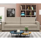 Sofá 3 Lugares 200 Cm Evidence Suede Linho Areia - D'monegatto