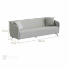 Sofá 3 Lugares 200cm Adams Cinza/marrom