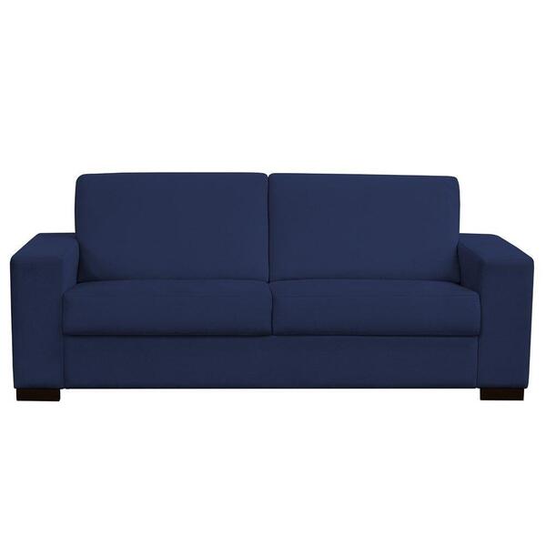 Sofá 3 Lugares 200cm Bergen Suede Azul Marinho D´monegatto