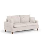 Sofá 3 Lugares 200cm Com Almofadas Veras D05 Linho Cru - Mpoz