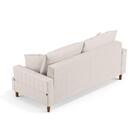 Sofá 3 Lugares 200cm Com Almofadas Veras D05 Linho Cru - Mpoz