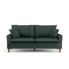 Sofá 3 Lugares 200cm Com Almofadas Veras D05 Linho Verde