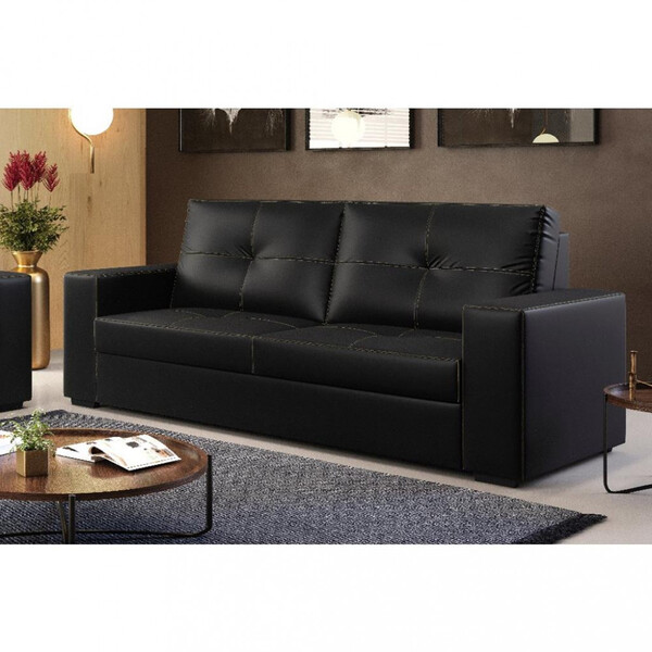 Sofá 3 Lugares 200cm Couro La Paz Simbal