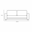 Sofá 3 Lugares 200cm Couro La Paz Simbal