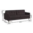 Sofá 3 Lugares 200cm Dior  Marrom