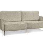 Sofá 3 Lugares 200cm Em Linho Com Molas E Pés Alumínio Vênus