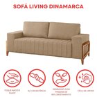 Sofá 3 Lugares 200cm Em Linho Dinamarca Bege