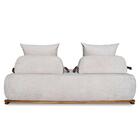 Sofá 3 Lugares 200cm Ilha Base Madeira Viero S06 Boucle Bege