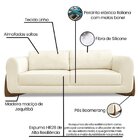 Sofá 3 Lugares 200cm Linho Djon  Pérola