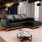 Sofá 3 Lugares 200cm Living Com Chaise Direito Sala De Estar