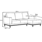 Sofá 3 Lugares 200cm Living Com Chaise Direito Sala De Estar