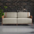 Sofá 3 Lugares 200cm Living M-09 Cobre/linho Areia