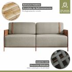 Sofá 3 Lugares 200cm Living M-09 Cobre/linho Areia