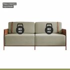 Sofá 3 Lugares 200cm Living M-09 Cobre/linho Bege