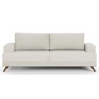 Sofá 3 Lugares 200cm Living Pés Curvos Santi D05 Linho Cru -