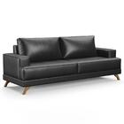 Sofá 3 Lugares 200cm Living Pés Curvos Santi D05 Sintético Pr