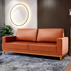 Sofá 3 Lugares 200cm Living Sala De Estar Kayrós D05 Sintétic